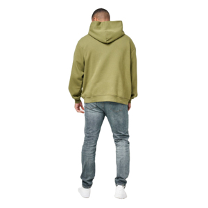 Sweat à capuche thermique décontracté pour homme, 100 % coton, coupe classique, en molleton français, impression numérique printemps, avec logo personnalisé - Product Image 3