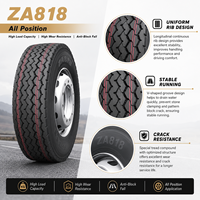 Neumático Radial Sin Cámara HANKSUGI ZA818 para Camión, Todas las Posiciones, 11.00R20 12.00R20 12R22.5 13R22.5 315/80R22.5, Alta Carga, Anti-Piedras