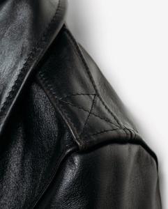 Chaquetas de Cuero Genuino para Hombre, Estilo Racing, con Cinturón en la Solapa, Personalizadas al por Mayor, Resistentes al Viento, Impermeables, Transpirables, de Piel Vacuna de Calidad - Product Image 3