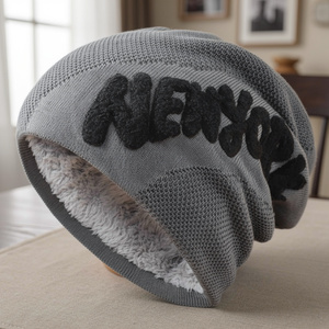Gorro de Punto Trenzado de Moda, Cálido, de Doble Capa, con Letras Bordadas, para Correr, Esquiar, Hacer Snowboard, Deportes Birlag - Product Image 4