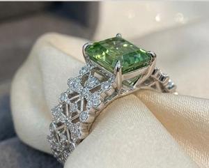 Bague en moissanite très demandée, bijoux élégants et tendance pour hommes et femmes, pour tenues décontractées, fêtes et événements, exportateur indien. - Product Image 1