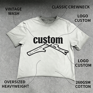 Camiseta Corta de Lujo para Hombre, Estilo Vintage, Oversize, 100% Algodón, Estampado DTG, Diseño Gráfico Urbano - Product Image 6