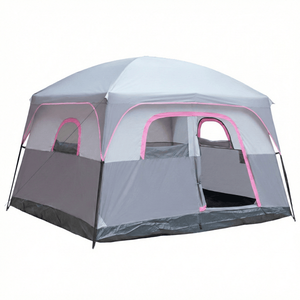 Tenda da Campeggio Familiare a Doppio Strato per 6 Persone, Impermeabile e Antivento, Facile da Montare, 1 Porta in Rete e 5 Pareti Grandi in Rete per Avventure all'Aperto - Product Image 3