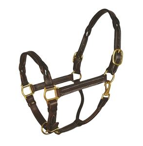 Licol en cuir véritable AL RAHMAN TACKS, durable, pour la course et l'entraînement équestre, équipement de selle - Product Image 1