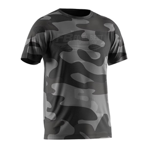 T-shirt en jersey lourd uni camouflage pour homme, 100 % coton respirant, col rond, option d'impression personnalisée du logo sur le devant, coupe classique - Product Image 2