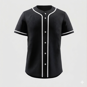 Summer Wear Men's <b>Baseball</b> Jersey Breathable Two Button Jersey Heat-Transfer Printed 100% Polyester Anti-Bacterial Low Price - Product Image 5