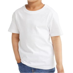 T-shirt Enfant Garçon Manches Courtes Personnalisé Respirant Coupe Ample 100% Coton Vente en Gros - Product Image 1