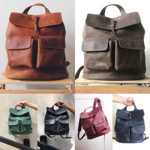 กระเป๋าเป้สะพายหลังหนังแท้กันน้ำ ป้องกันการโจรกรรม สำหรับเดินทาง รุ่นวินเทจ สีน้ำตาล รุ่น LBP-0305 - Product Image 3