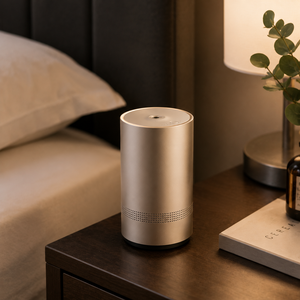 Metallic Aroma <b>Diffuser</b> Ultrasonic <b>Essential</b> <b>Oil</b> Humidifier Cylinder Air Fragrance Machine <b>for</b> Bedroom Home - Product Image 1