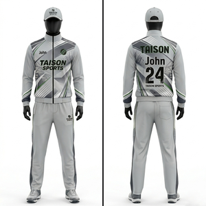 Survêtement de cricket pour homme en polyester interlock premium 280 GSM, design à panneaux orange par sublimation, veste à fermeture éclair intégrale, nom et numéro personnalisés - Product Image 4