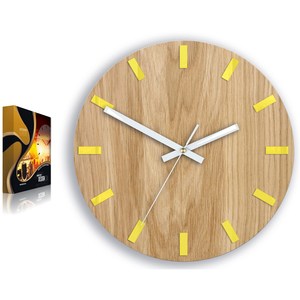 Natural Wooden <b>Clock</b> Budget Friendly Stylish <b>Wall</b> <b>Clock</b> for Living Room <b>Bedroom</b> Office and Gift Use - Product Image 2
