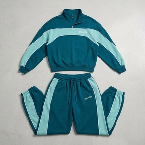 Conjunto Deportivo de Felpa para Mujer, Top con Cierre de Cremallera, Pantalones Anchos, Ropa Casual de Calle, Conjunto de Dos Piezas, Ropa Deportiva Premium - Product Image 2