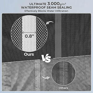 Combinaison de pluie unisexe imperméable, veste et pantalon de travail réfléchissants en PVC et polyester pour moto, GARIOX APPAREL GX-RS-00536 - Product Image 5