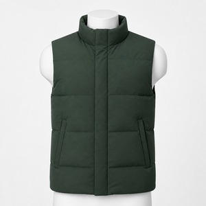 Glossy Bubble Vest Mens Winter Sleeveless Puffer <b>Jacket</b> <b>Waterproof</b> Breathable Lightweight Custom Logo OEM Puffer Vests OEM - Product Image 1