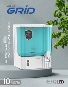 เครื่องกรองน้ำ Aqua Grid Black RO ขนาด 10 ลิตร ถังเก็บน้ำแบบถอดได้ ตัวเครื่องทำจากพลาสติก ABS เกรดอาหาร ติดผนังหรือวางบนเคาน์เตอร์ พร้อมไฟ LED แสดงสถานะ - Product Image 2