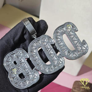 Collar con Nombre Personalizado de Diamante Moissanite de Lujo, Colgante Hip Hop, Regalo de Joyería - Product Image 5