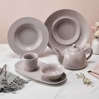 Assiettes de service élégantes en céramique ST, assiettes en porcelaine pour la restauration, mariage, dîner, restaurant, hôtel
