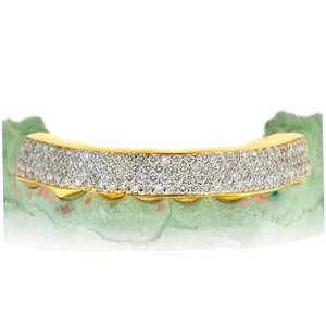Grillz Hip Hop de Luxe Plaqué Or avec Micro-Pavé de Diamants, Finition Personnalisée, Bijoux pour Hommes et Femmes - Product Image 1