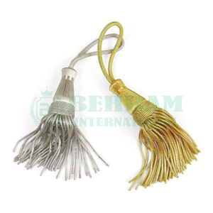Top Quality Handmade Gold <b>Wire</b> Tassel Fringe Decorative Bullion Tassel for Church Vestments with Gold Trim Wholesale for Curtain - Product Image 5