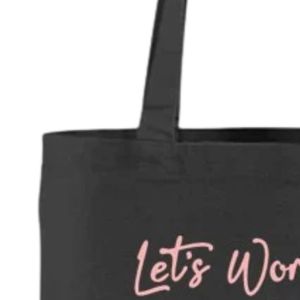 Sac fourre-tout en toile noir pour adolescentes avec imprimé lettres colorées, longues poignées d'épaule, sac de shopping décontracté réutilisable pour filles au quotidien - Product Image 3