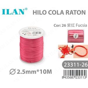 Cordoncino Ilan Hilo Cola Raton 2.5mm 10M Fucsia per Lavori Artigianali - Product Image 3
