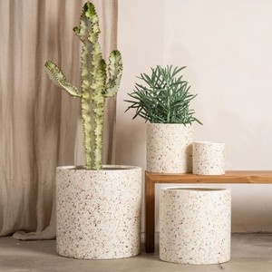 Maceta Moderna de Lujo con Diseño de Terrazo, Maceta Grande de Cemento, Minimalista, Diferentes Tamaños, para Interiores y Exteriores, Decoración del Hogar - Product Image 2