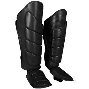 Precio al por mayor: Protectores de espinilla para Muay Thai, Kick Boxing y MMA con cuero PU, diseño ajustable y transpirable, servicio OEM - Product Image 2