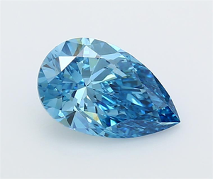 Diamant bleu de 1 carat, taille poire, rare, fantaisie, en forme de goutte, pour des créations de haute joaillerie romantiques sur mesure - Product Image 4