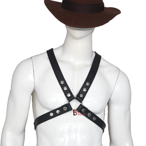 ปลอกคอหนังสีดำแบบปรับได้สำหรับผู้ชาย สไตล์ Kinky Pocket Collar - Product Image 2