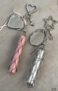 Luxury Lip stick Lip Gloss Holder Metal Cage Charm Heart Pendant Valentine's Day <b>Gift</b> <b>Bag</b> Charm Jewelry Accessory - Product Image 5