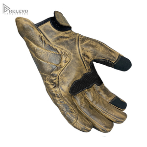 Gants de moto en cuir unisexes respirants, finition lavée, coupe-vent, toutes saisons, taille adulte, haute qualité, vente en gros, premium - Product Image 4