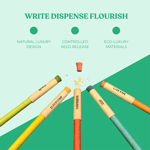 Eco Friendly Plantable <b>Seed</b> Pen Sustainable Cork & Recycled <b>Paper</b> Blue Ink 0.7mm Ballpoint Pen for Corporate Gifting - Product Image 2