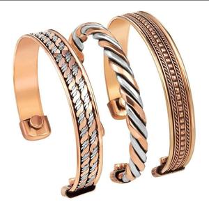 Pure <b>Copper</b> Twisted Wire Adjustable <b>Bracelet</b> Solid <b>Copper</b> Customized Color Unisex Valentine's Day Gift - Product Image 1