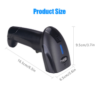 Lecteur de codes-barres laser sans fil Bluetooth YHDAA 1D, fonctionne avec les smartphones, tablettes, ordinateurs, compatible avec Windows, Android, iOS