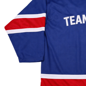 Maillot de hockey sur glace entièrement personnalisable - Style de texte vertical audacieux - Vêtements de sport anti-humidité - Uniformes de ligue professionnelle - Product Image 4