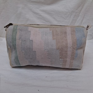 Cotton Stylish Geometric Pattern Zipper Pouch Women's Fashion Custom Storage <b>Makeup</b> <b>Bag</b> <b>Large</b> Quilted Handmade Cosmetic Pouch - Product Image 5