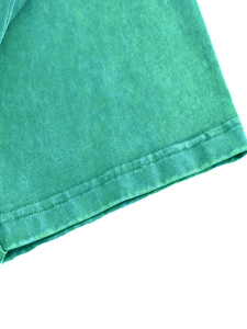 Camiseta Oversize de Algodón Verde Liso para Hombre, Manga Corta, Cuello Redondo, Estilo Casual Urbano, Teñido Liso, Ajuste Jersey - Product Image 3