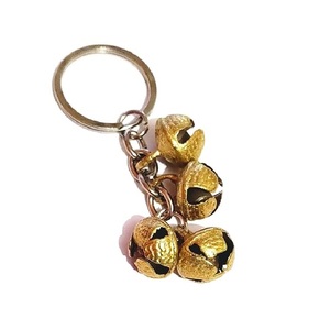 Brass Metal Ghungroo Bell <b>Keychain</b> Gold Plated | Traditional Peetal Butterfly Shape Handmade Lightweight Keyring for Men Women | - Product Image 5