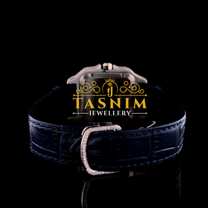 Reloj de Pulsera VVS ETA de Cuarzo para Hombre, Estilo Deportivo/Elegante, Diseño Cuadrado Simple para Uso Diario, Acero Inoxidable, Chapado en Oro Blanco, Cristal Analógico, Números Romanos - Product Image 3