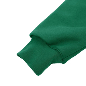Sweat-shirt à capuche vert 100 % coton pour homme – Haut décontracté en molleton de coton avec poche kangourou sur le devant - Product Image 4