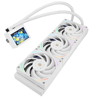 Refroidisseur d'eau AIO Mjolnir Vision 360 WHITE ARGB avec écran LCD IPS magnétique de 3,5 pouces, pompe 2150 tr/min, compatible Intel LGA 1851 AM5, système PC