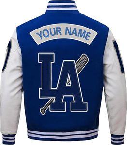 Chaqueta Varsity LA Personalizada - Chaqueta Varsity Ligera de Lana para Hombre - Product Image 4