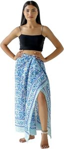 Women Tropical Style Sheer Chiffon <b>Sarong</b> <b>Wrap</b> Bikini Beach Cover Up - Product Image 3