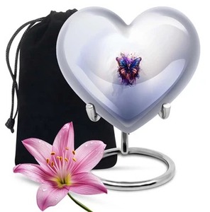 Goutte de larme de marche d'orignal unique avec urne adulte de crémation croisée pour cendres humaines avec sac de velours gratuit - Product Image 3