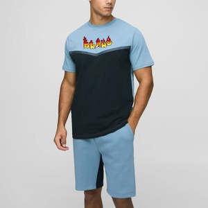 Nouvelle collection : ensemble short et sweat-shirt homme, couleur unie, effet délavé, style streetwear, 2 pièces. - Product Image 5