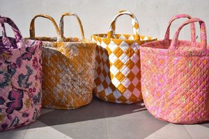Bolsas para la ropa sucia, juego de 10 piezas surtidas, bolsa acolchada con estampado a mano, ENVÍO GRATUITO - Product Image 3