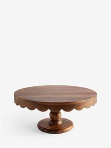 Support à gâteau en bois artisanal de luxe avec base épaisse et solide pour les réceptions, les buffets de desserts et la présentation en restauration - Product Image 4