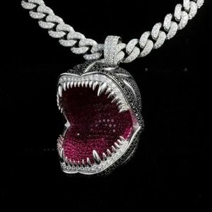 Pendentif élégant en moissanite et perle d'eau douce, en argent sterling 925 plaqué or, bijoux de créateur hip-hop - Product Image 5