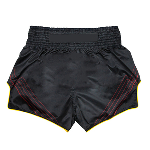Shorts de Boxeo Florales Rosas con Lazos Dorados, Ropa de Artes Marciales para Mujer, Corte Regular, Poliéster Elástico, Talla Adulto - Product Image 3