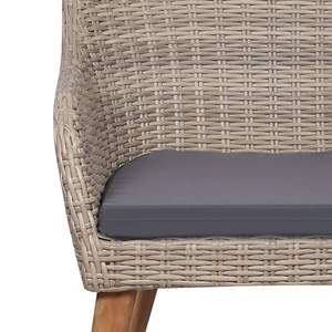 Juego de Comedor para Jardín Negro con Sillas Marrones y Cojines Gris Oscuro - Product Image 6